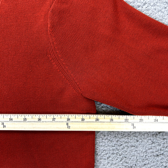 Dress Barn Rust Ornage Knit T-shirt Size 14/16 Square Neckline - Picture 4 of 9